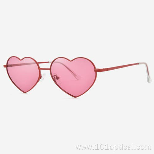 Angular Heart Metal Women's Sunglasses